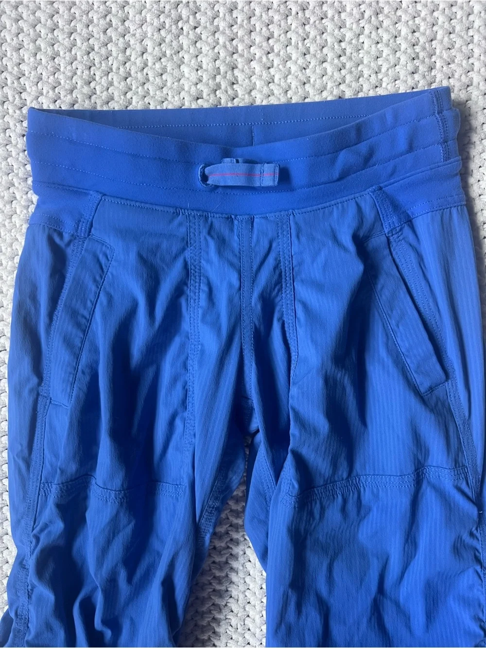 Ivivva Lululemon Dance Studio Pants Girls Blue Capri Rollup Option Size 6